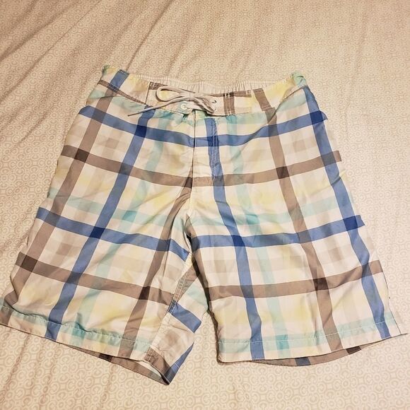 Old navy plaid size Large Swim shorts - Picture 1 of 7